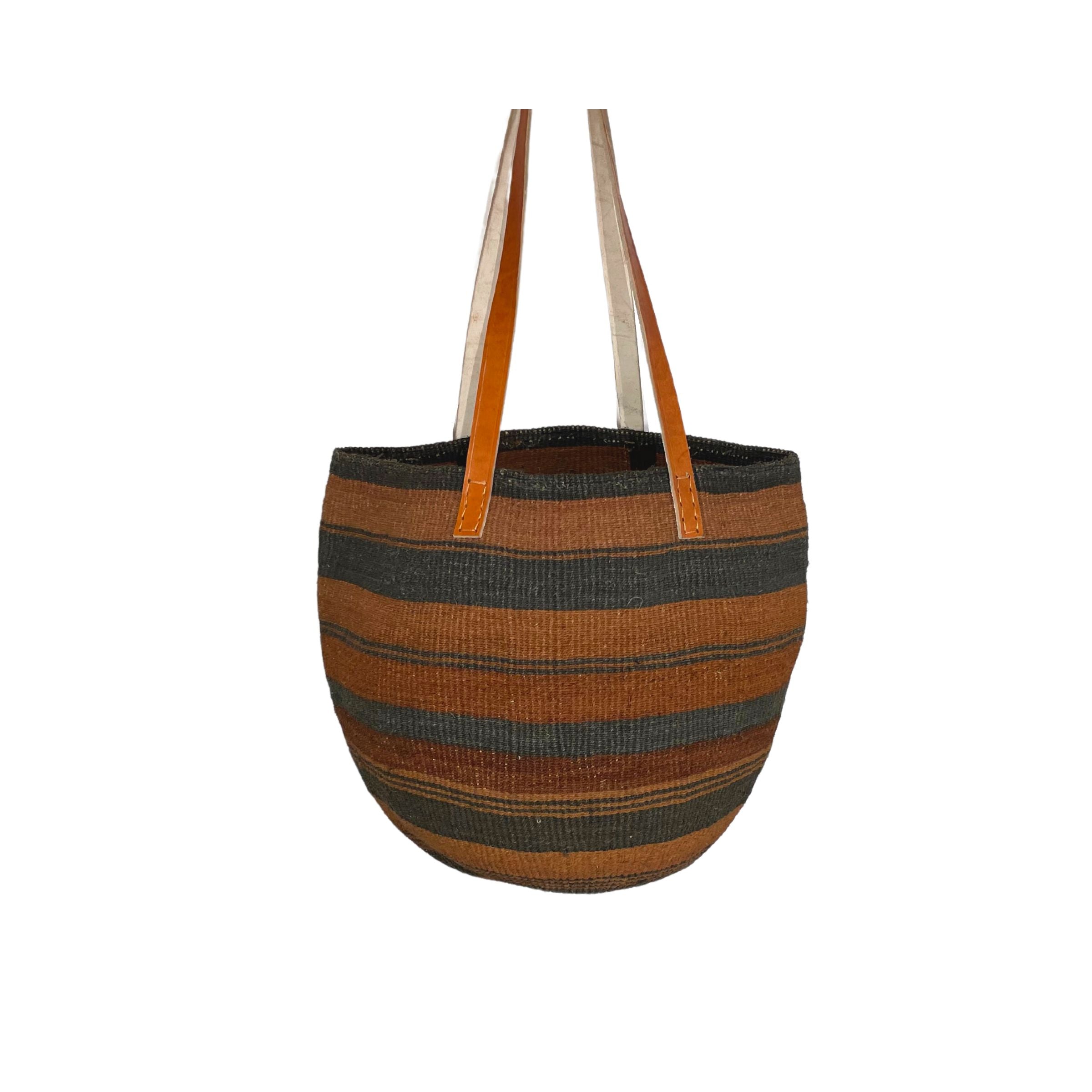 Brown and Black Baobab Basket Nzuri Basket Company