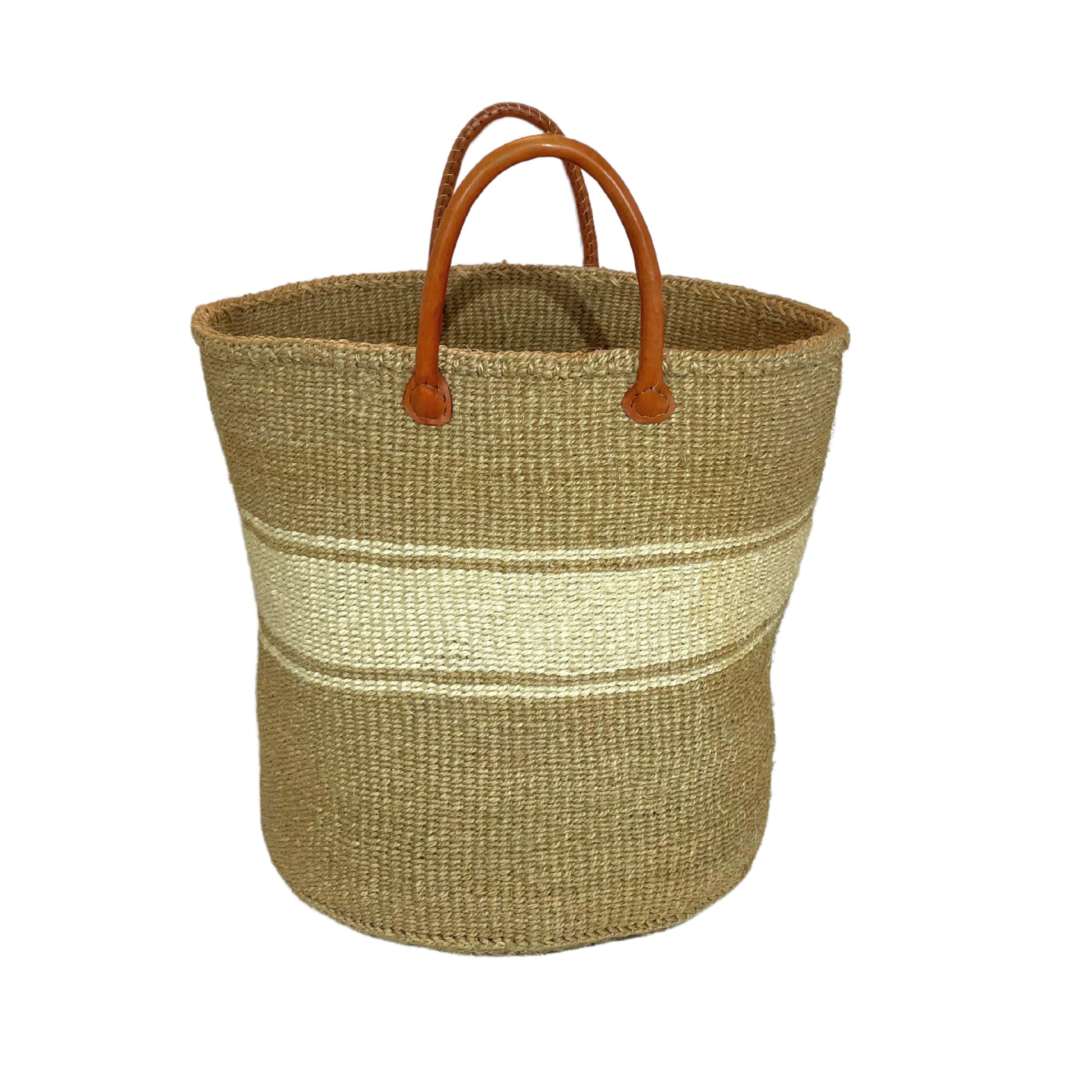 Beige Patterned Laundry Basket Nzuri Basket Company