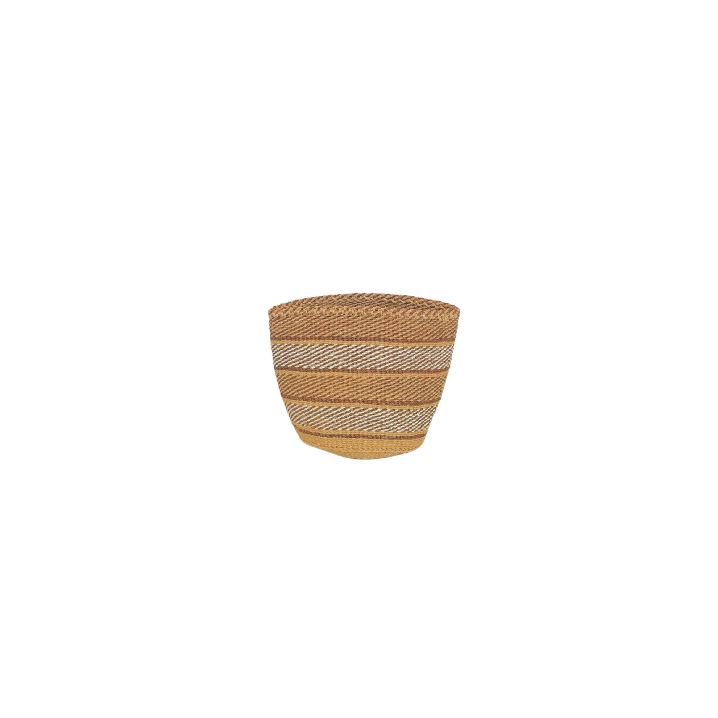 Natural Patterned Storage Basket Extra Small Nzuri Basket Company