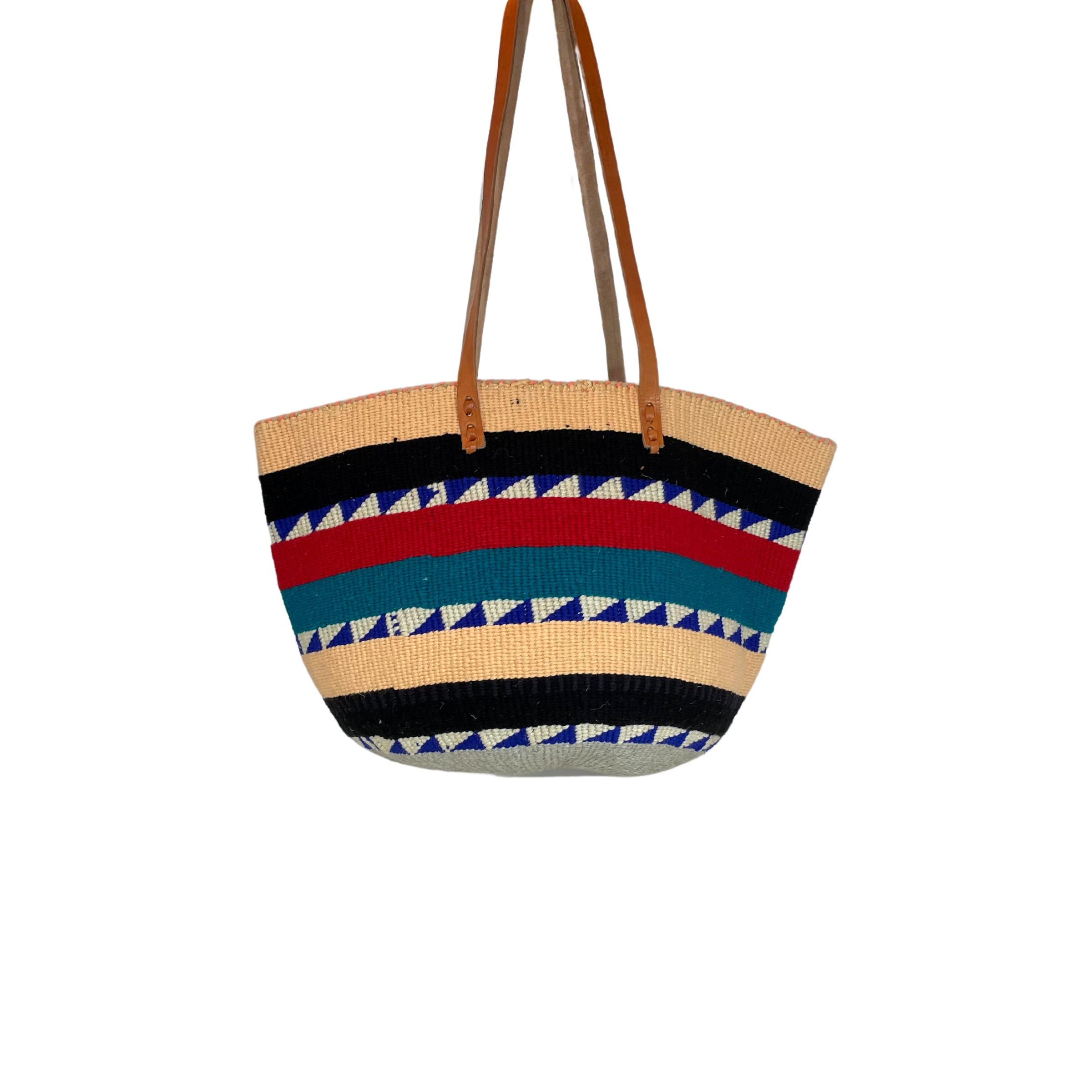 Peach Two Handled Pamba Basket Nzuri Basket Company